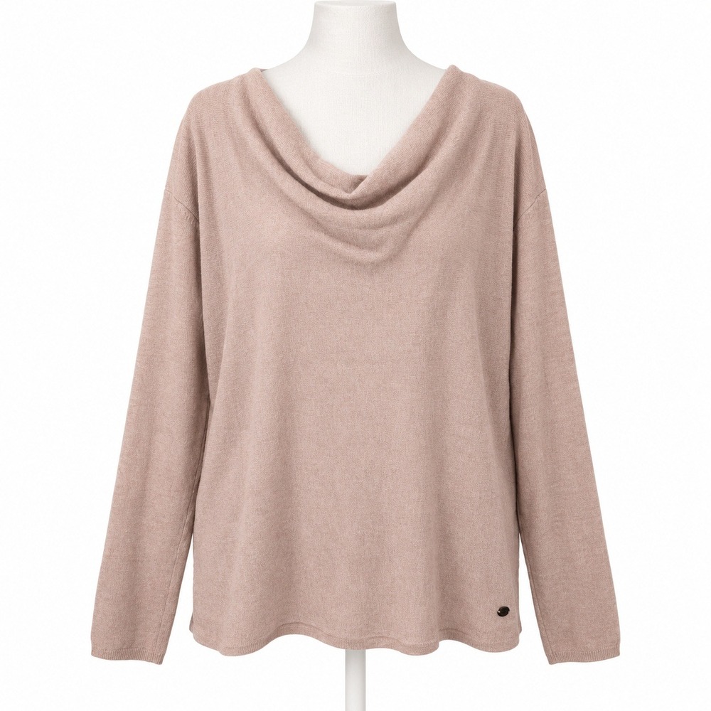 Royal Robbins Womans Wool Highlands Cowl Neck Sweater Size XL Blush Lightweight